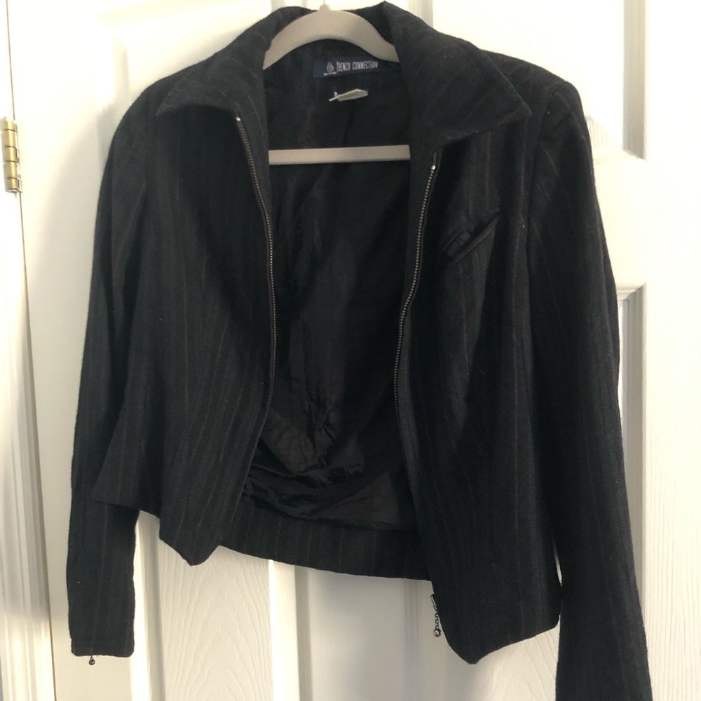 Vintage French Connection Wool Blazer Cropped